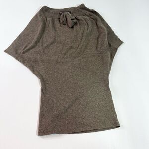 Monorello Sweater Vest Women's Large Knit Sleeveless Tie Mock Neck